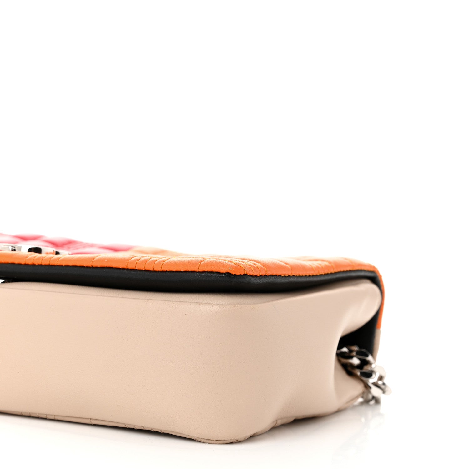 Burberry Lambskin Quilted Small Lola Bag Bright Red Orange 10 of 11