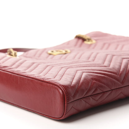 Gucci Azalea Calfskin Matelasse Medium GG Marmont Slim Tote Romantic Cerise 6 of 10