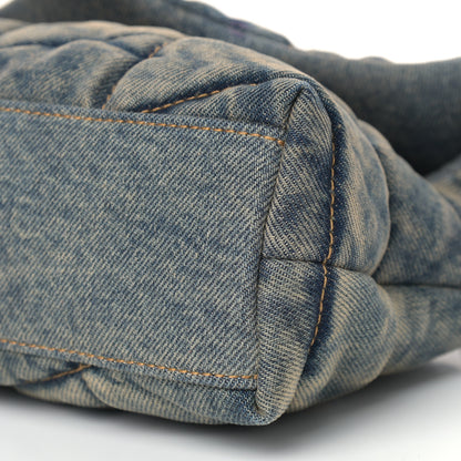 Saint Laurent Denim Quilted Toy Loulou Puffer Monogram Chain Satchel Rodeo Blue 9 of 9