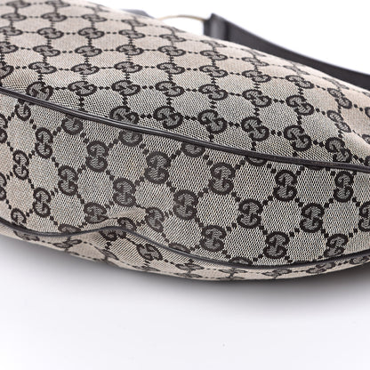 Gucci Monogram Half Moon Hobo Dark Brown 9 of 12