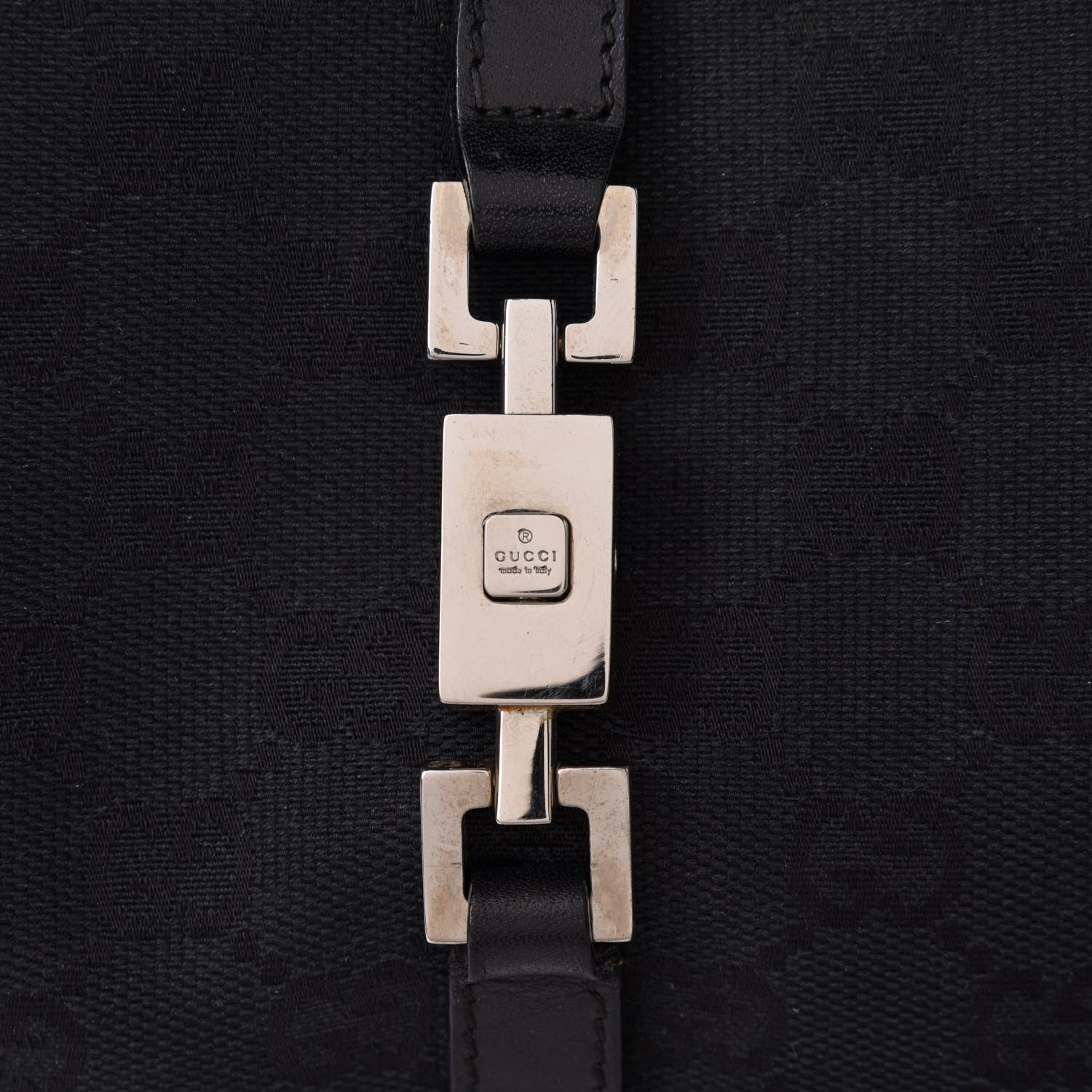 Gucci Monogram Bardot Shoulder Bag Black 7 of 10