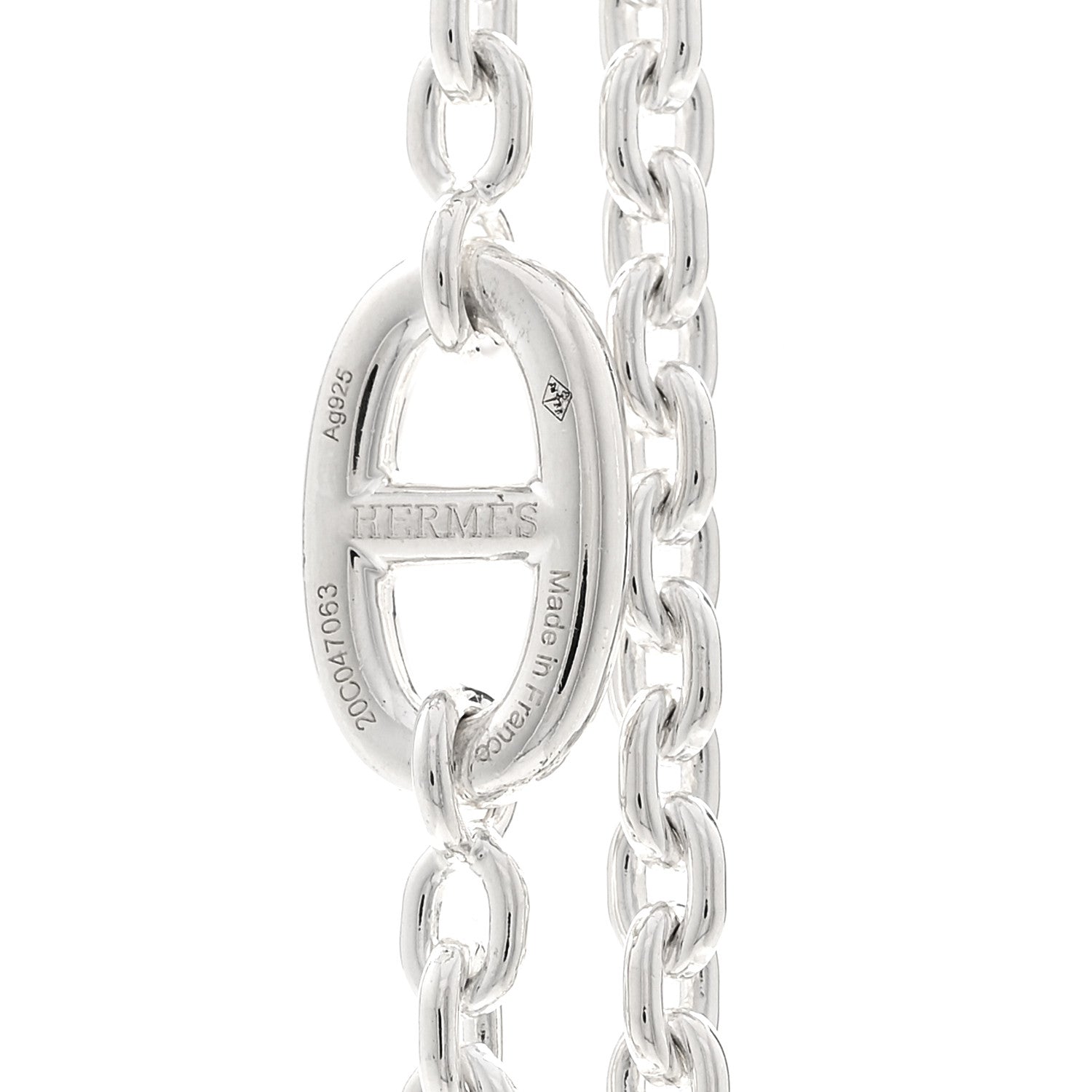 Hermes Sterling Silver Farandole Necklace 160 5 of 6