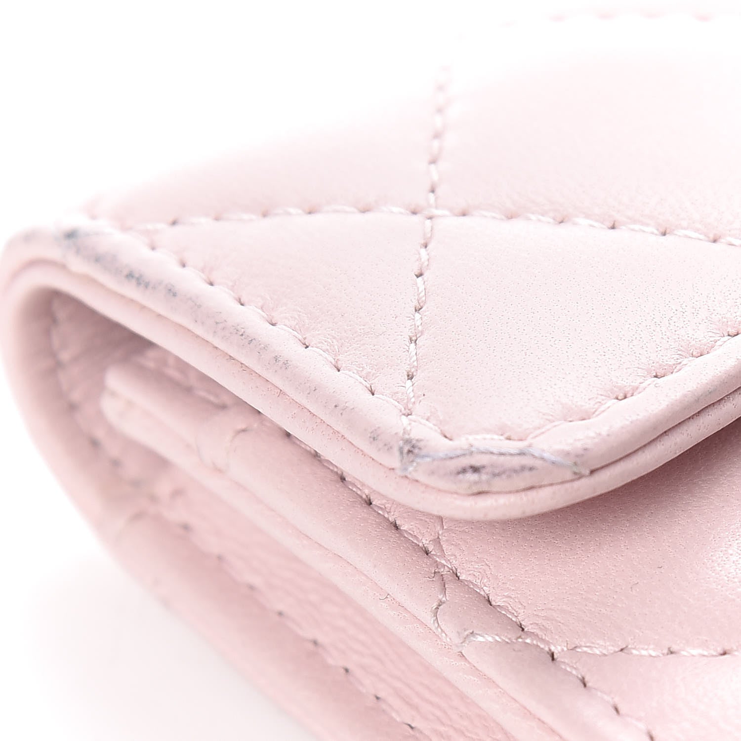 Chanel Lambskin Quilted Card Holder Light Pink 9 of 13