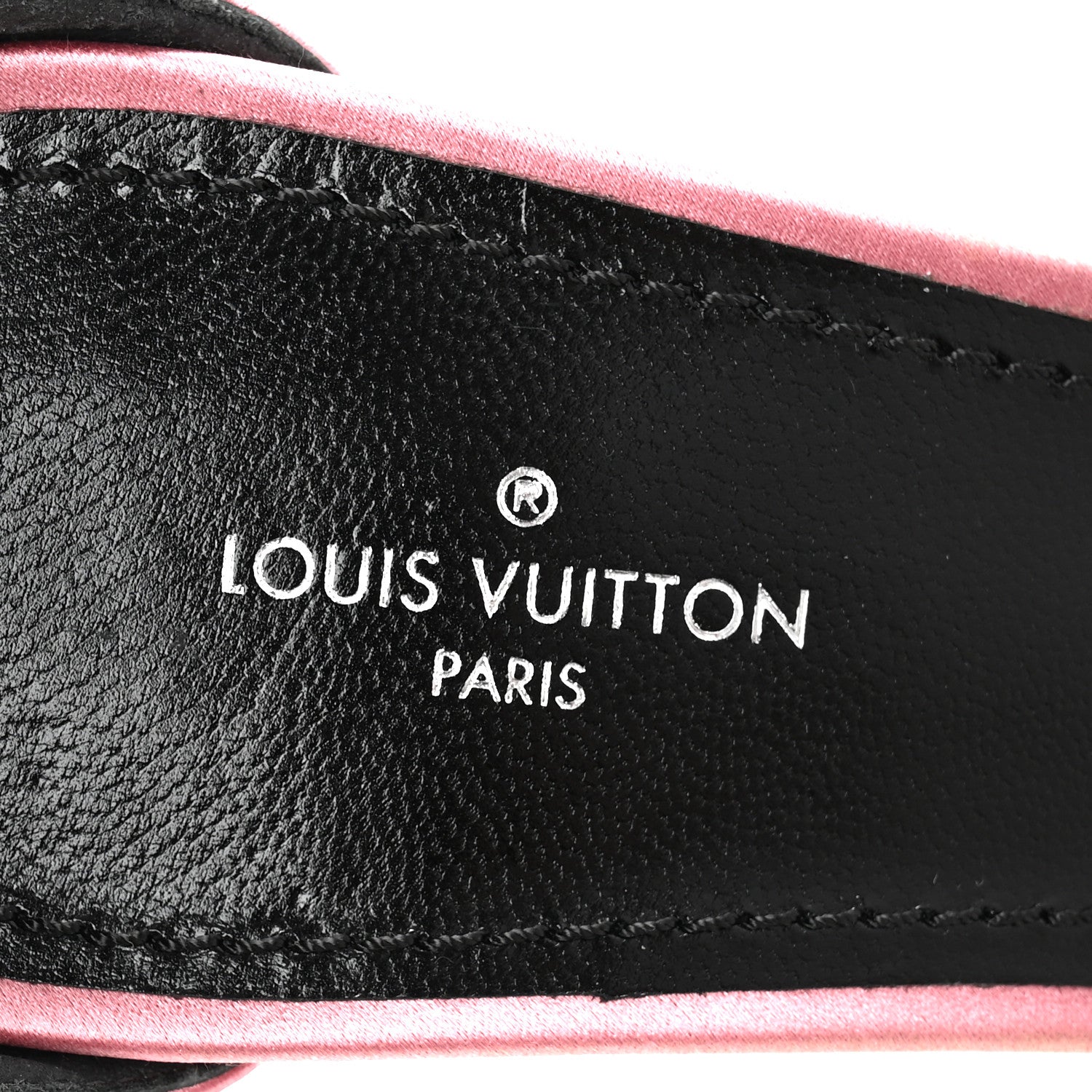 Louis Vuitton Satin Crystal Silhouette Sandals 37 Pink 9 of 11
