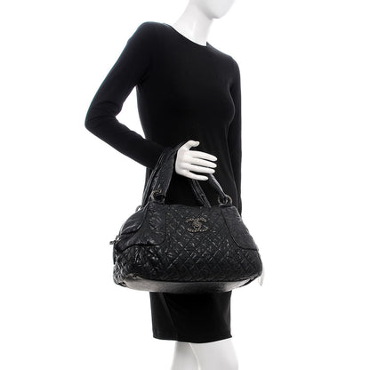 Chanel Aged Calfskin Coco Rider Bowling Bag Black 2 of 7