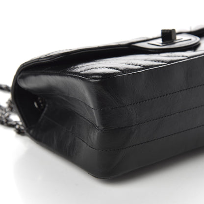 Chanel Aged Calfskin Chevron Quilted 2.55 Reissue Mini Flap So Black 6 of 14