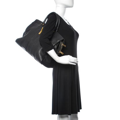 Saint Laurent Sheepskin Large Cabas ChYc Black 2 of 12
