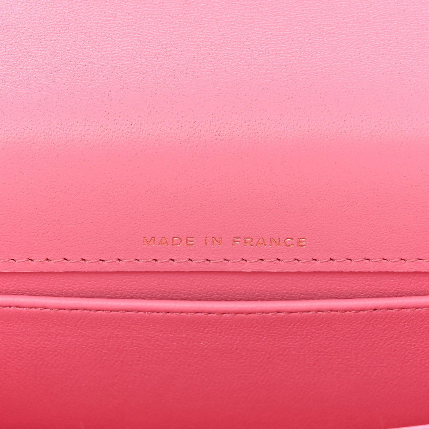 Lambskin Quilted Flap Phone Holder With Chain Pink