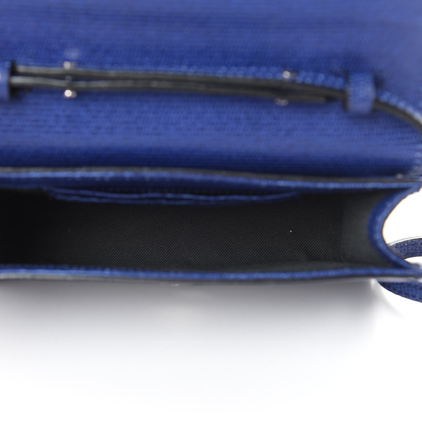 Calfskin Lizard Embossed PS11 Wallet With Strap Sapphire