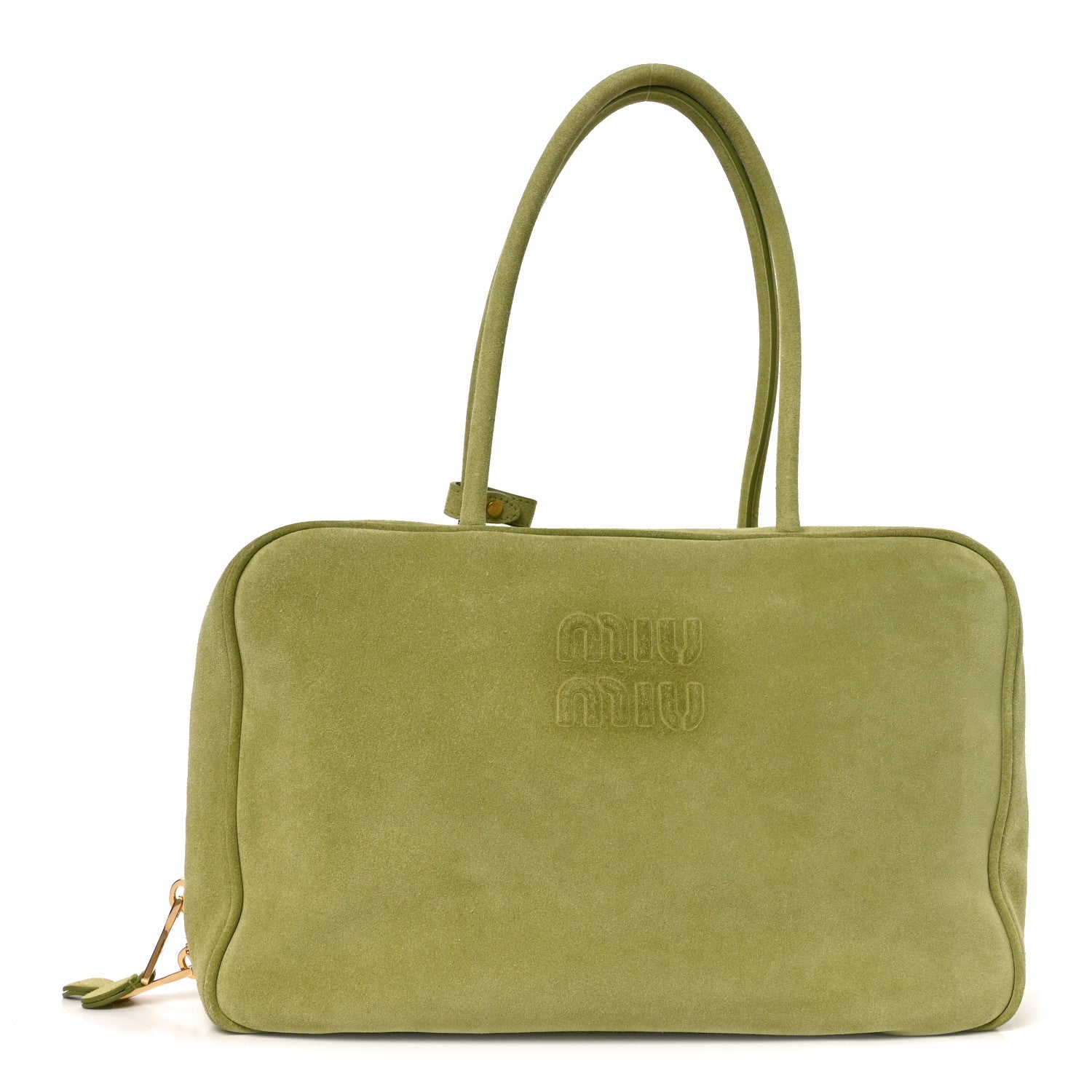 Miu Miu Soft Calf Softy Large Beau Top Handle Bag Edera 1 of 9