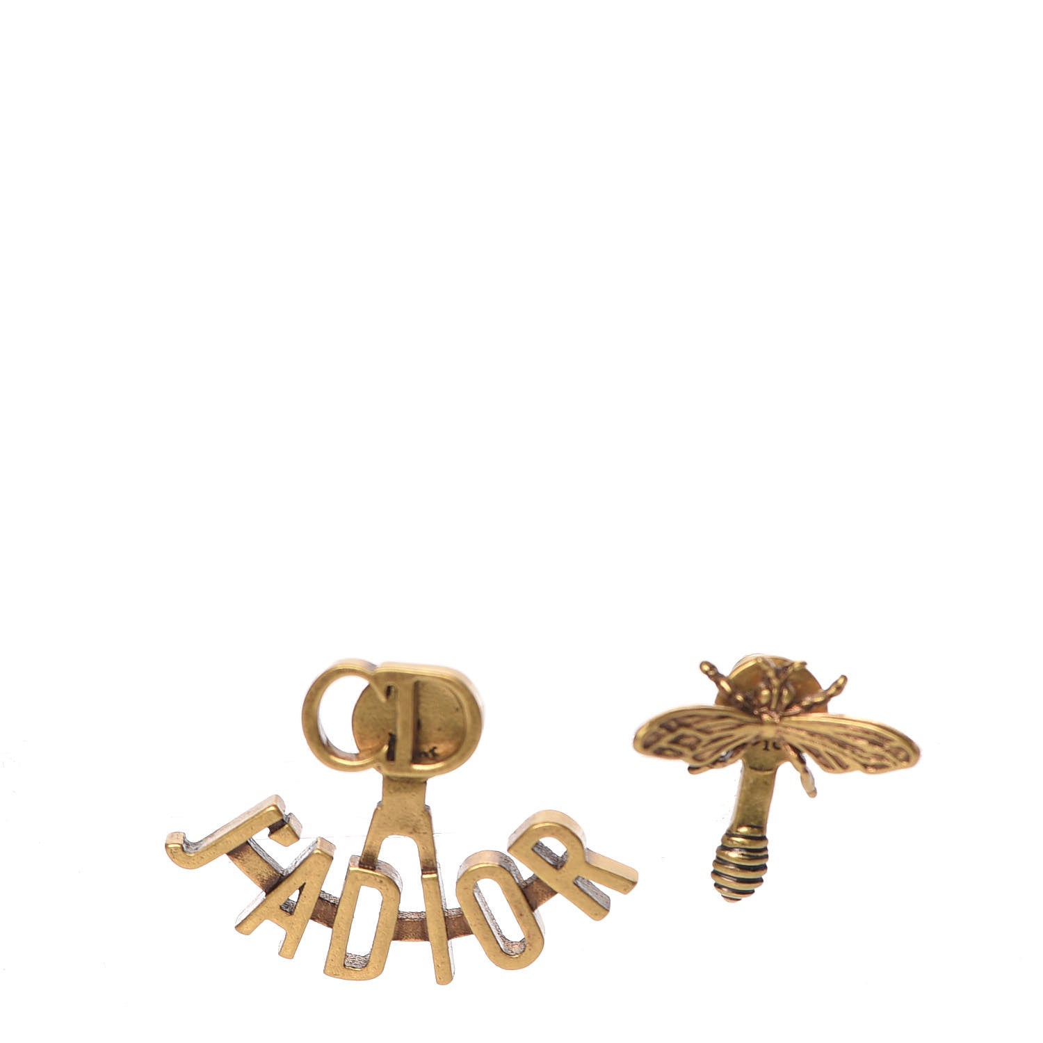 Christian Dior Metal J'Adior Earrings Aged Gold 1 of 4