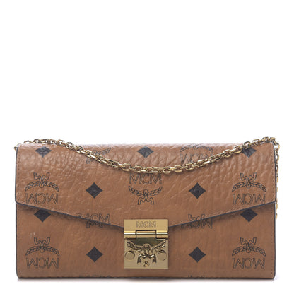MCM Visetos Large Patricia Wallet On Chain Cognac 1 of 11