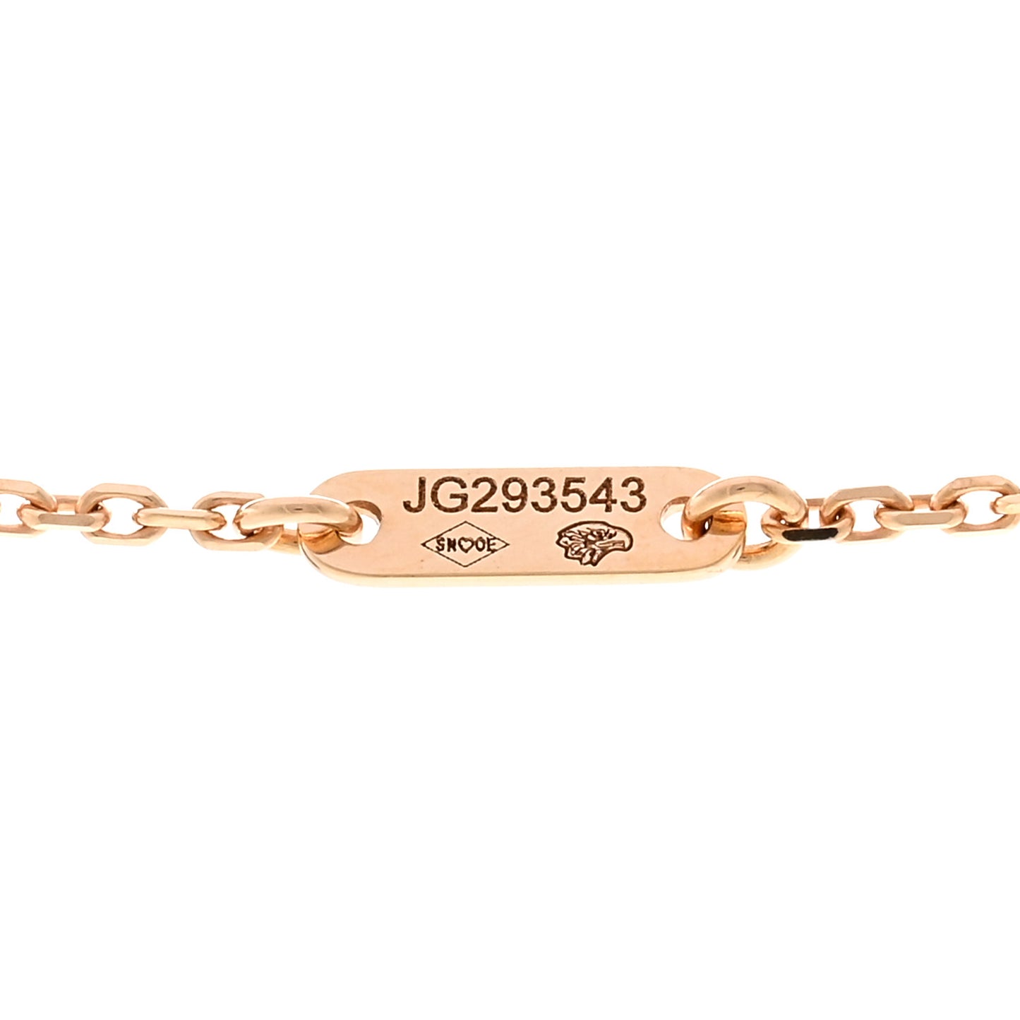 18K Rose Gold Carnelian Sweet Alhambra Pendant Necklace