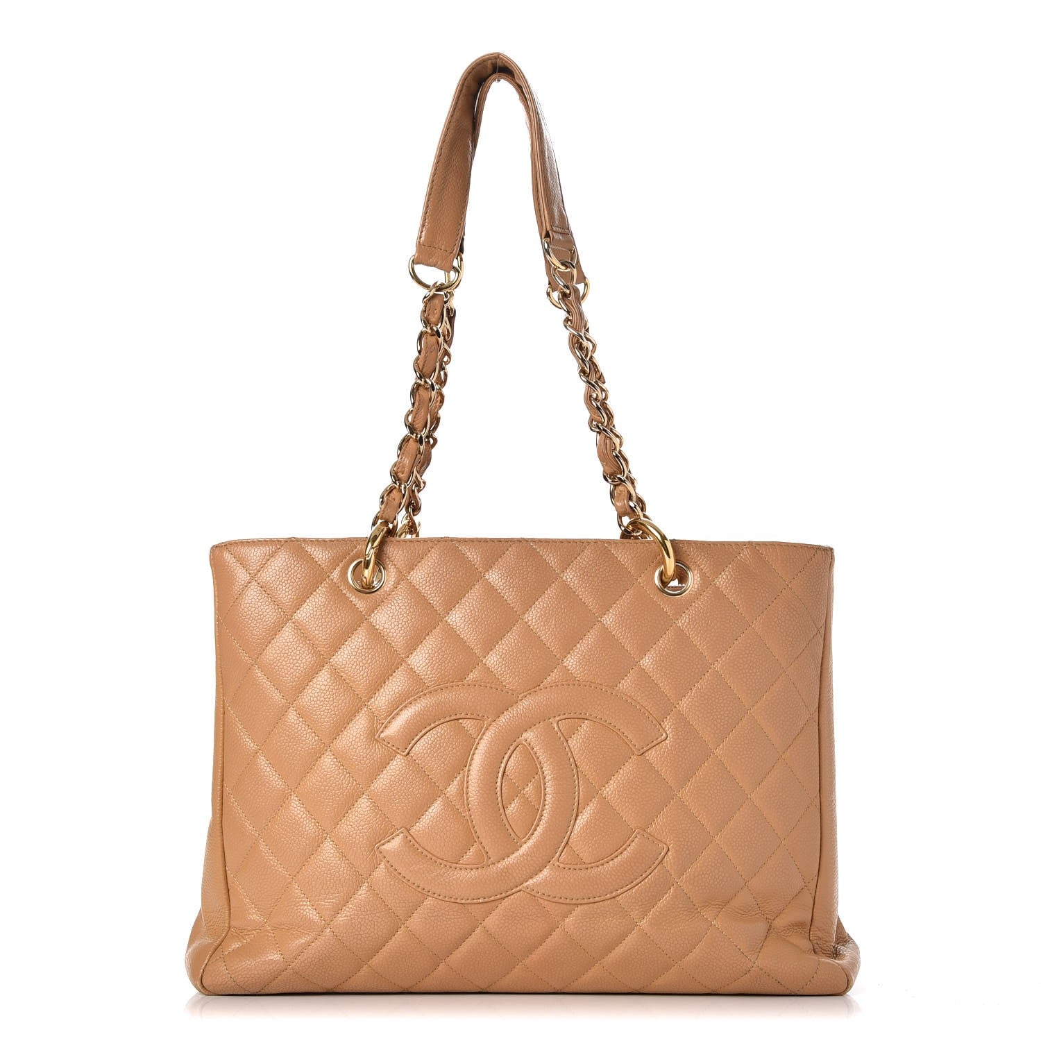 Chanel Caviar Quilted Grand Shopping Tote GST Beige 1 of 30