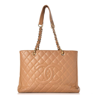 Chanel Caviar Quilted Grand Shopping Tote GST Beige 1 of 30