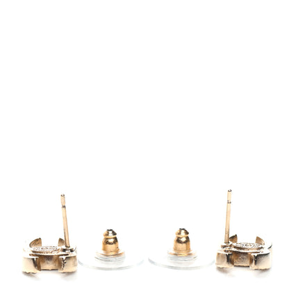 Chanel Crystal CC Earrings Gold 3 of 4