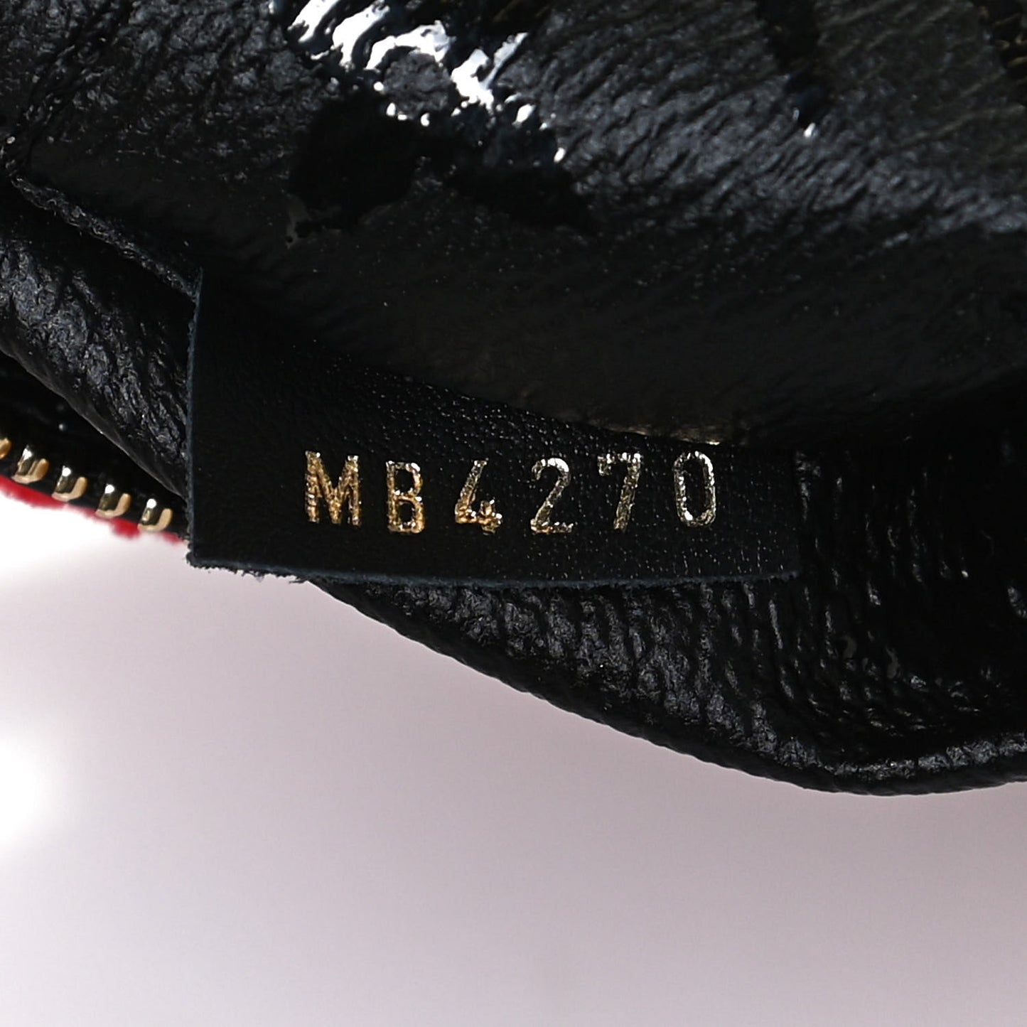 X UF Tufted Monogram Pochette Accessories Black Red
