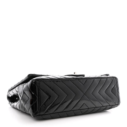 Chanel Patent Chevron Quilted Maxi Single Flap Black 4 of 13