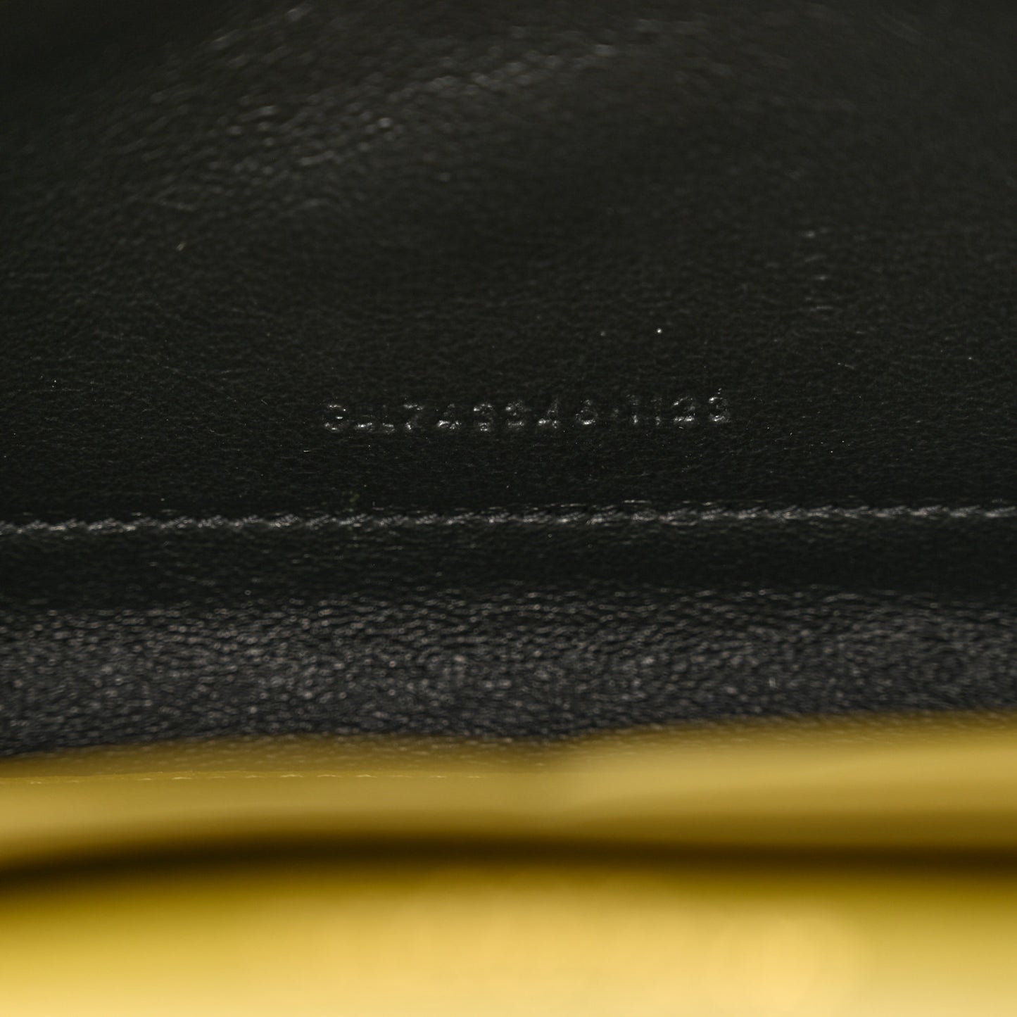 Lambskin Carre Quilted Cassandre Chain Wallet Olive Drab