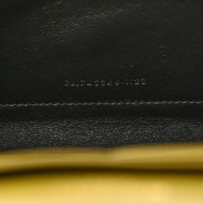 Saint Laurent Lambskin Carre Quilted Cassandre Chain Wallet Olive Drab 7 of 10