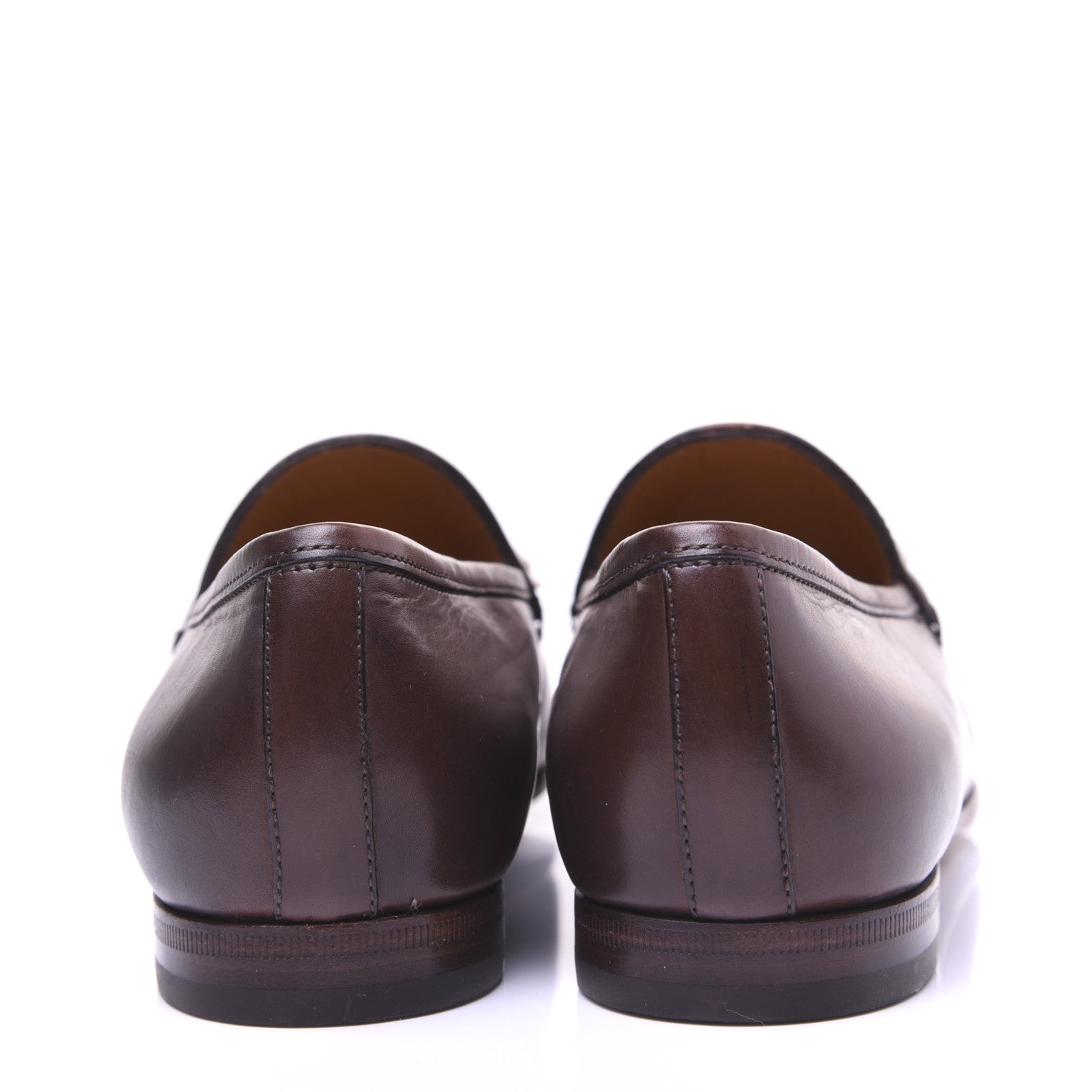 Gucci Calfskin Womens Jordaan Loafers 39.5 Fondente Brown 6 of 18