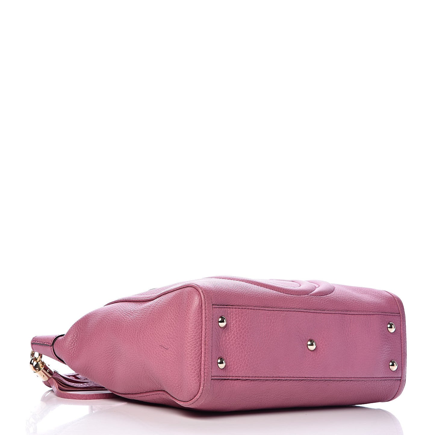 Pebbled Calfskin Small Soho Top Handle Bag Fresia Rose