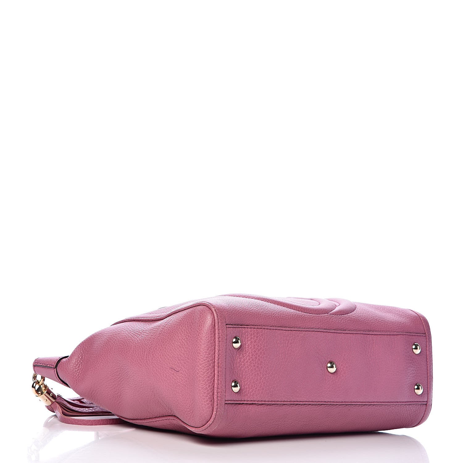 Gucci Pebbled Calfskin Small Soho Top Handle Bag Fresia Rose 4 of 11