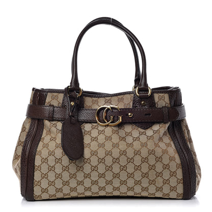Gucci Monogram Medium GG Running Tote Dark Brown 1 of 11