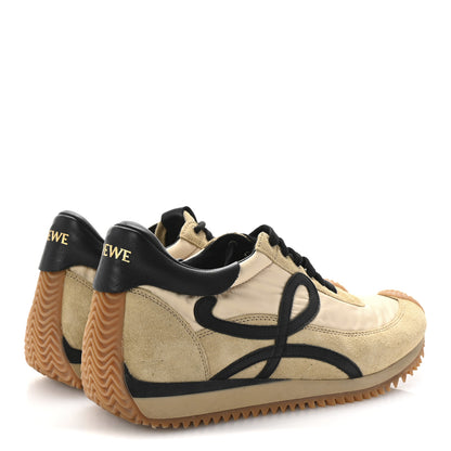 Loewe Nylon Suede Flow Runner Sneakers 37 Gold Black 5 of 11