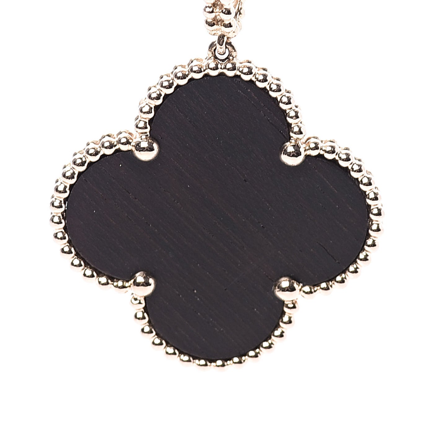 18K Rose Gold Letterwood Magic Alhambra Long Necklace