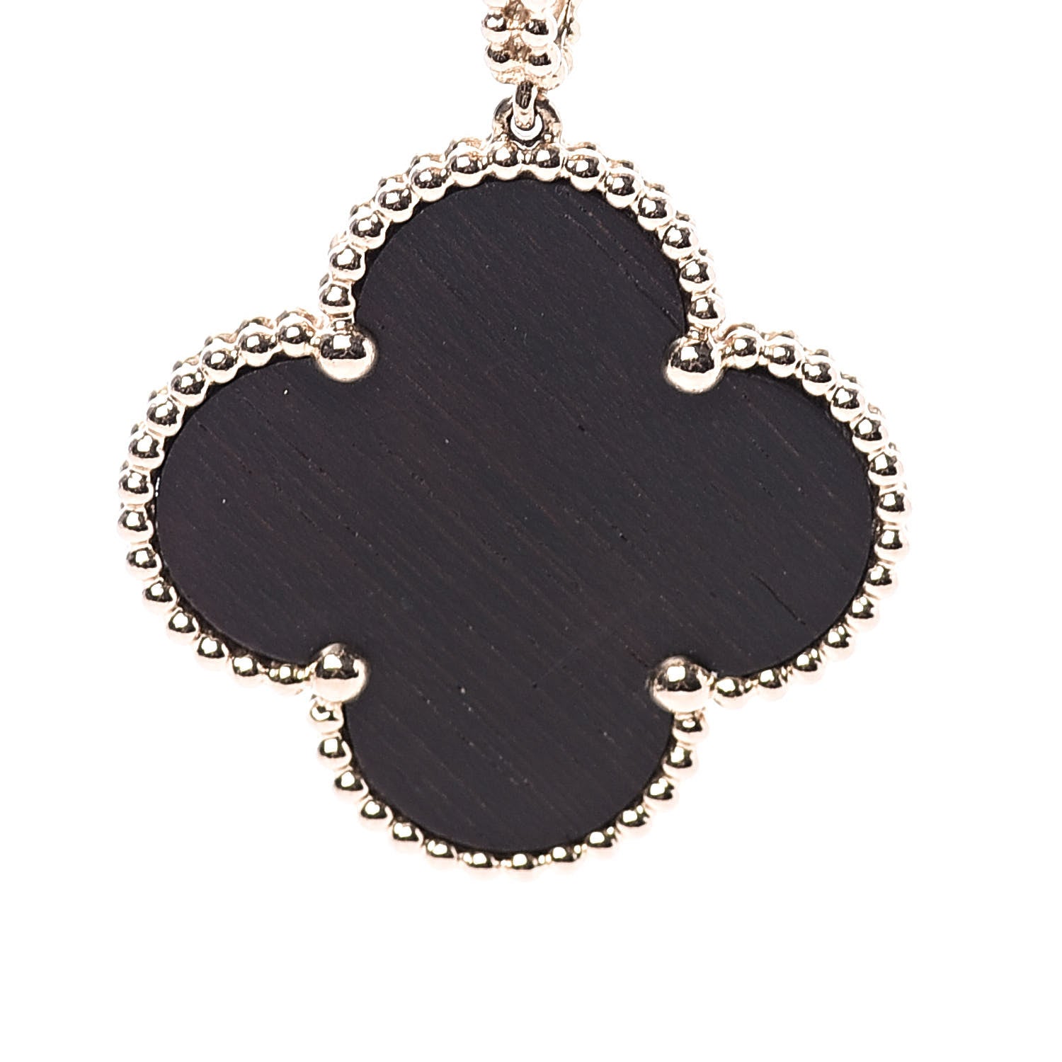 Van Cleef & Arpels 18K Rose Gold Letterwood Magic Alhambra Long Necklace 4 of 9