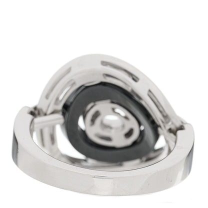 Bulgari 18K White Gold Black Ceramic Astrale Cerchi Ring 56 7.5 3 of 6