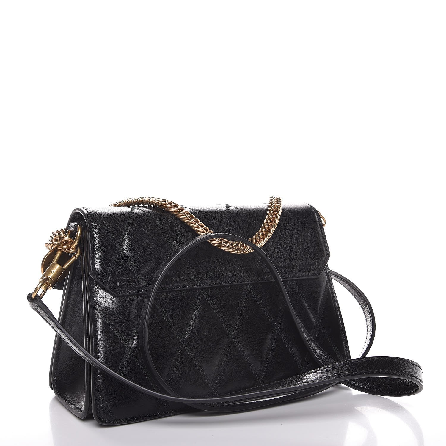 Givenchy Goatskin Quilted Small GV3 Shoulder Bag Black 3 of 7