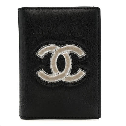 Chanel Calfskin Card Holder Black Silver 1 of 8