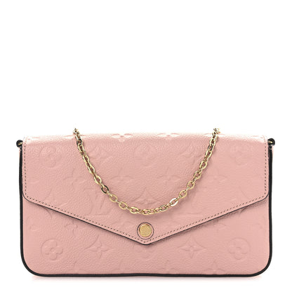 Louis Vuitton Empreinte Pochette Felicie Chain Wallet Rose Poudre 1 of 10