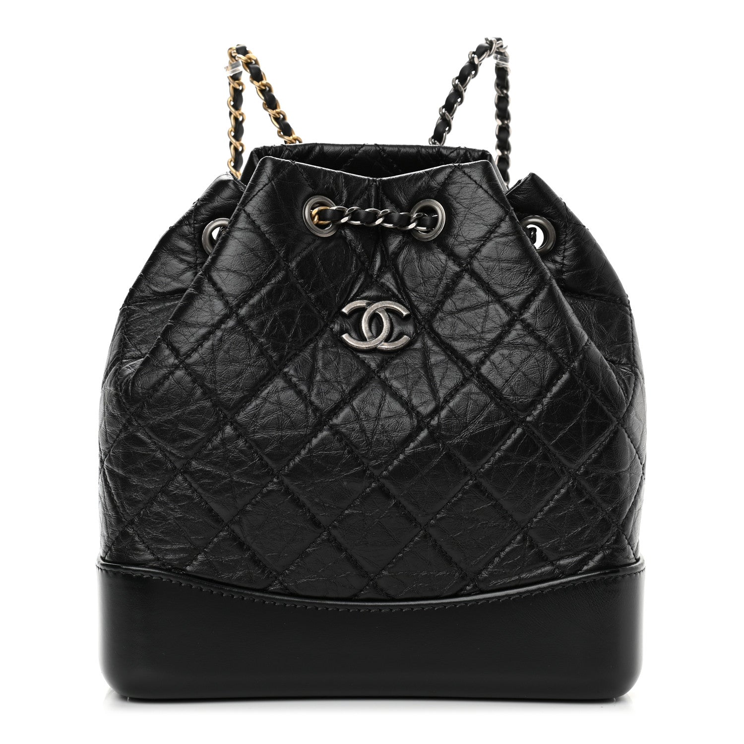 Chanel Aged Calfskin Quilted Small Gabrielle Backpack Black 1 of 11
