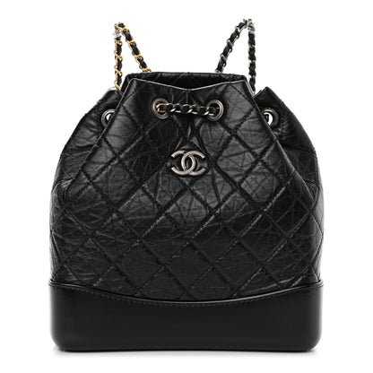 Chanel Aged Calfskin Quilted Small Gabrielle Backpack Black 1 of 11