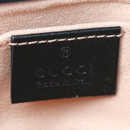 Gucci Calfskin Matelasse Mini GG Marmont Shoulder Bag Black 6 of 11