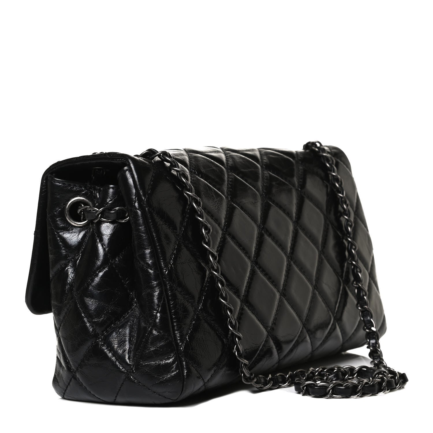 Chanel Glazed Calfskin Quilted Coco Soft Flap Black 3 of 10