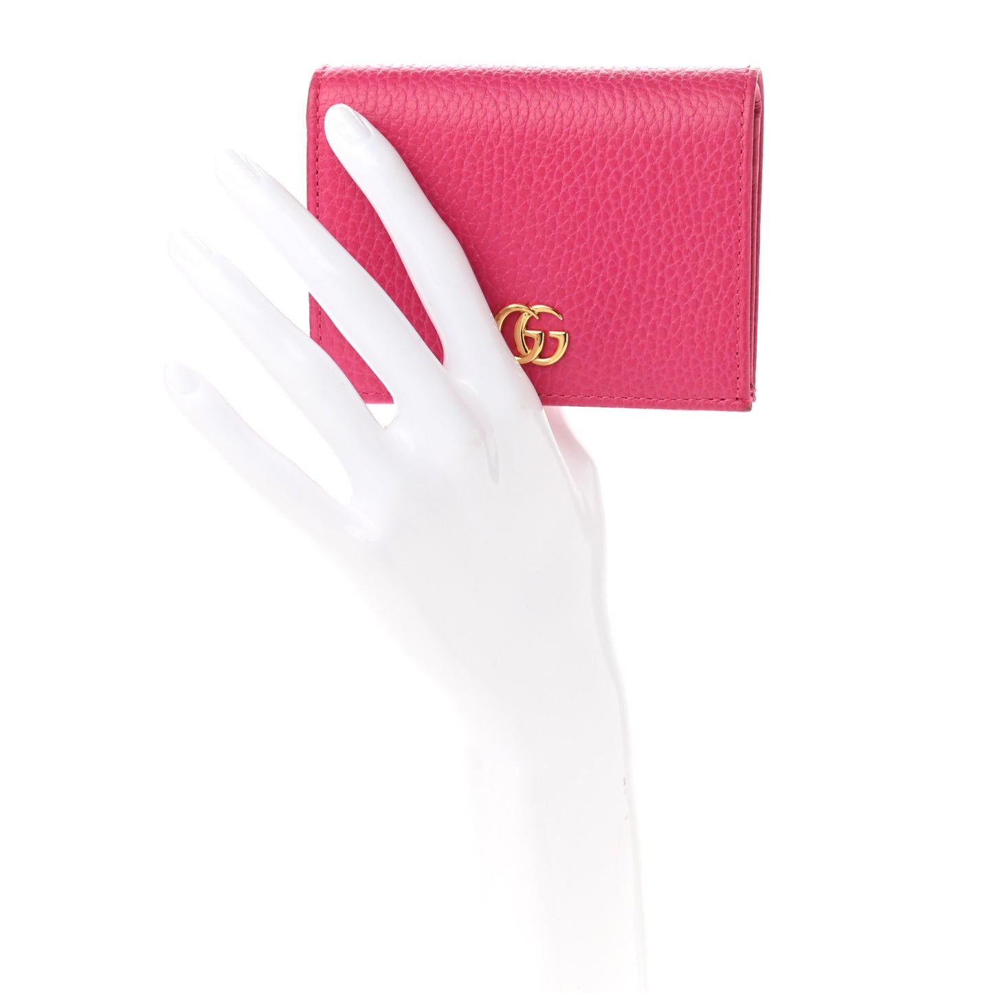 Dollar Calfskin GG Marmont Card Case Box Pink