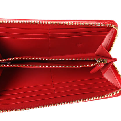MCM Skyoptic Visetos Zip Around Wallet Cognac Red 4 of 9