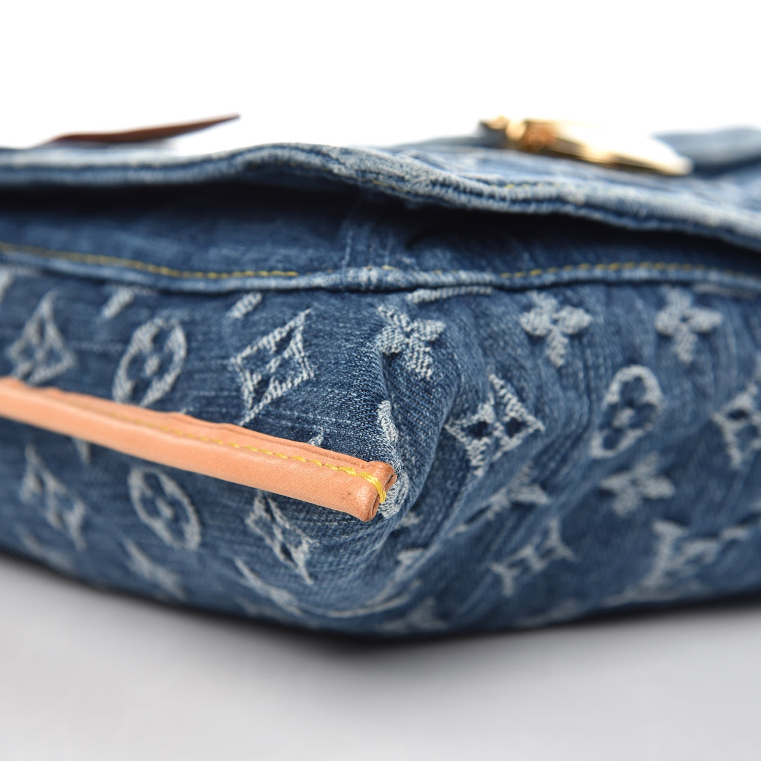 Louis Vuitton Monogram Denim Sac Plat Blue 8 of 13