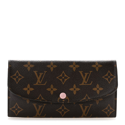 Louis Vuitton Monogram Emilie Wallet Rose Ballerine 1 of 10
