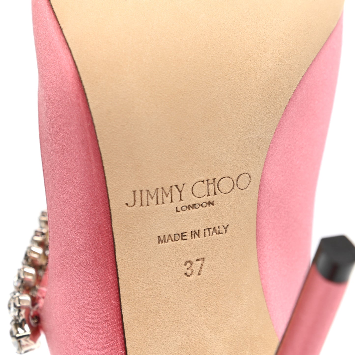 Satin Crystal Bing 100 Pumps 37 Rose