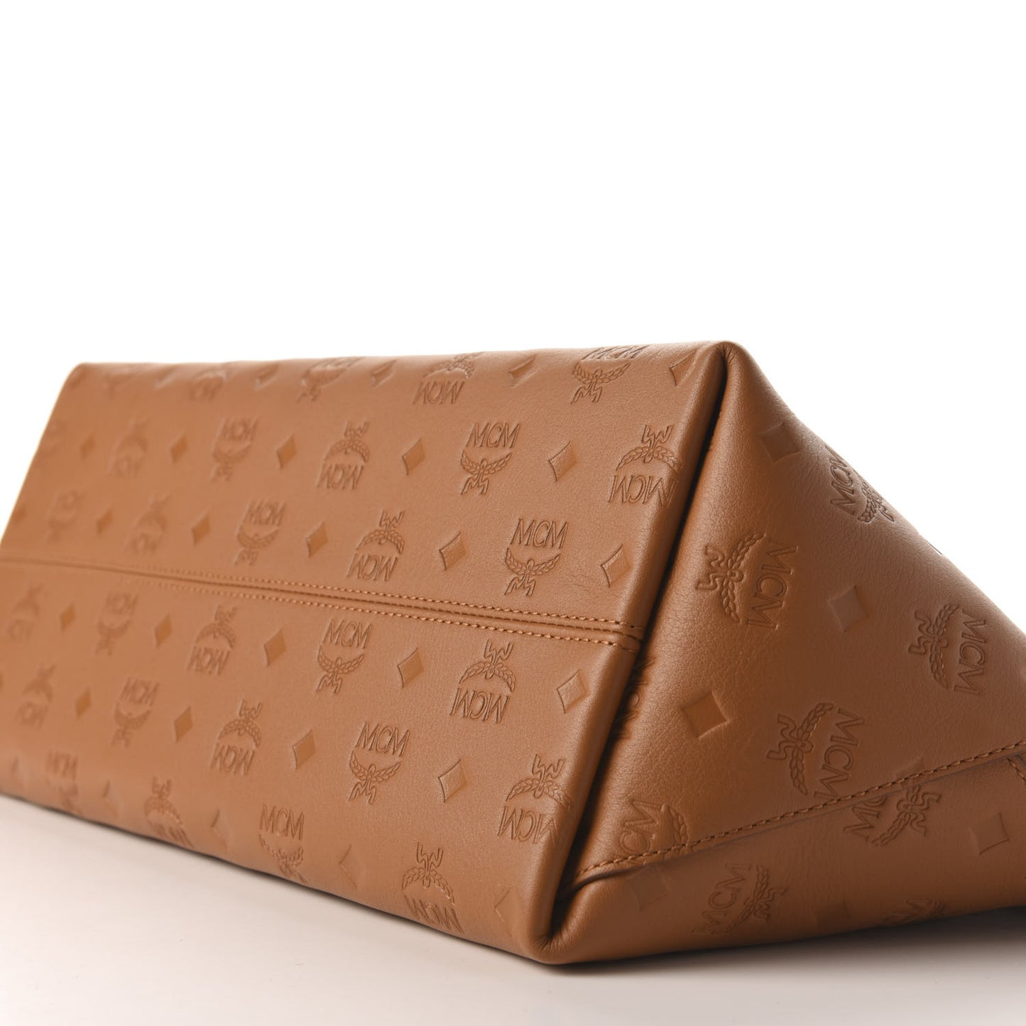 Calfskin Ottomar Monogram Medium Klara Top Zip Tote Cognac