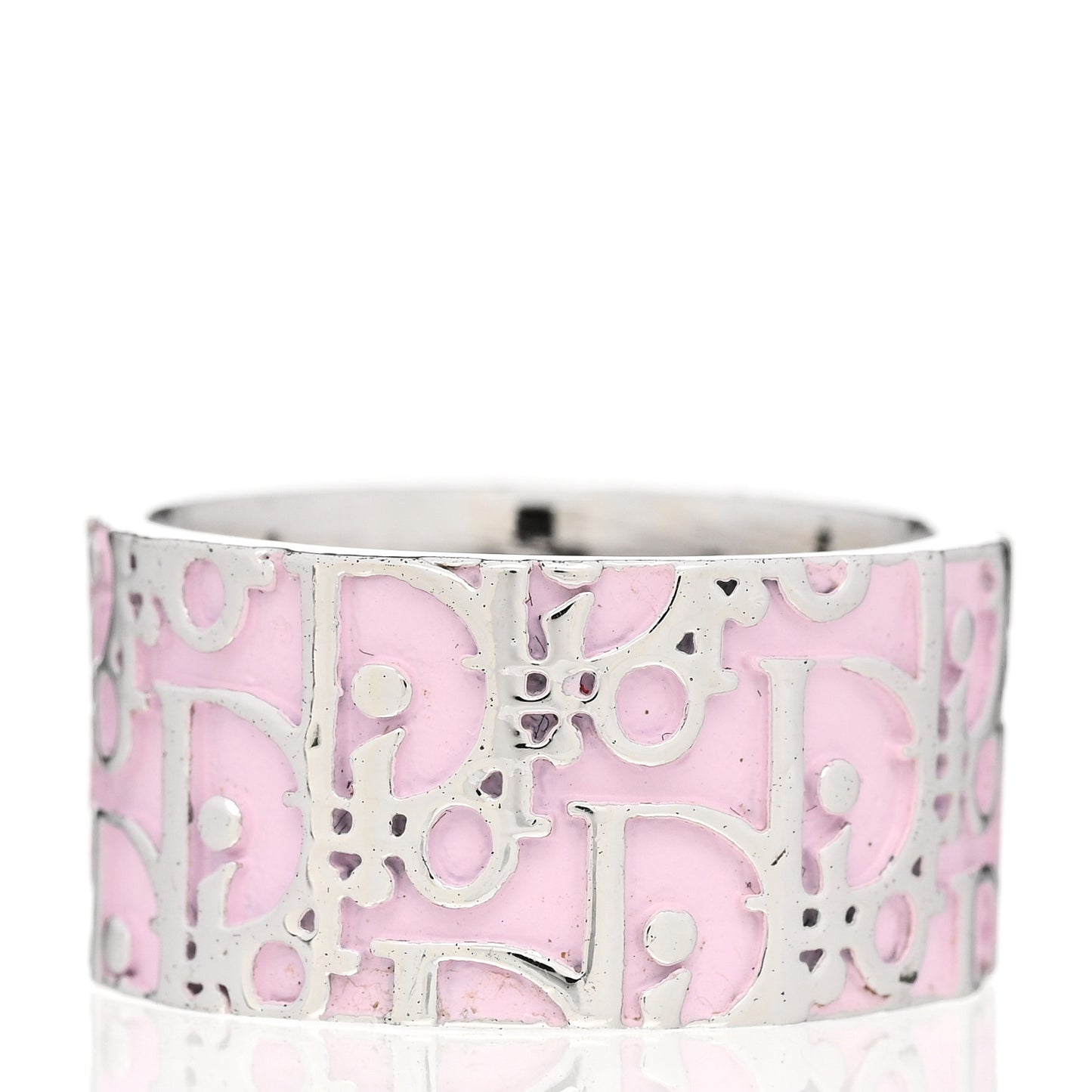 Silver Logo Ring 57 8 Pink