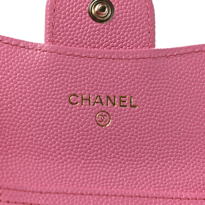 Chanel Caviar Quilted Flap Card Holder On Chain Pink 6 of 9
