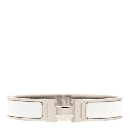 Hermes Enamel Narrow Clic Clac H Bracelet White 1 of 5