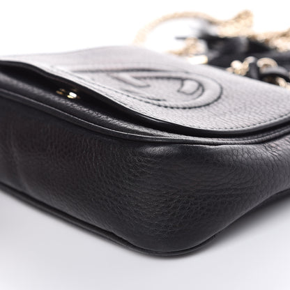 Gucci Pebbled Calfskin Small Soho Flap Crossbody Black 9 of 15