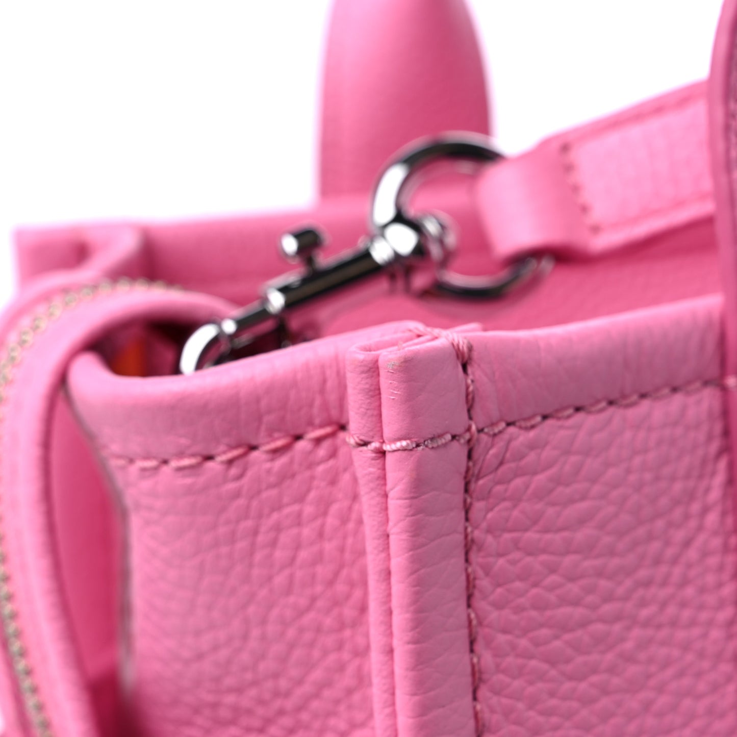 Grained Calfskin Small The Tote Bag Candy Pink